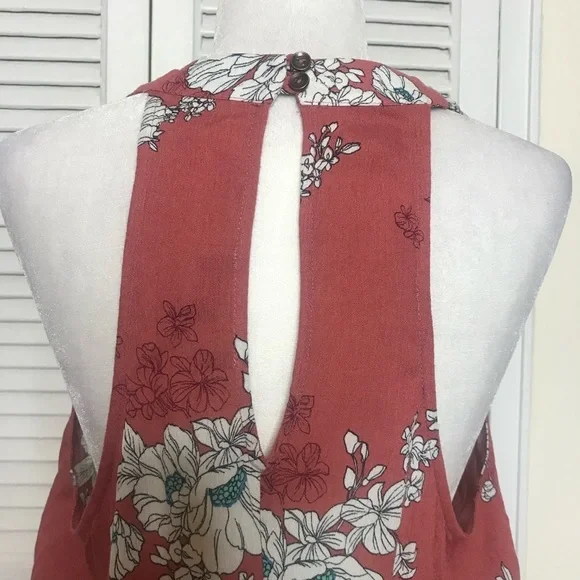 Lulus Renee Rusty Rose Floral Print Halter Romper - Picture 10 of 10